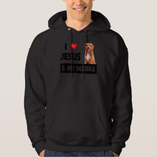 I Love Jesus And My Doodle Dog Mum Dad Pet Parent Hoodie