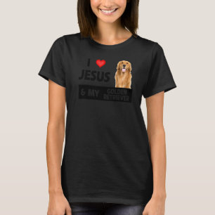 I Love Jesus And My Golden Retriever Dog Mum Dad P T-Shirt