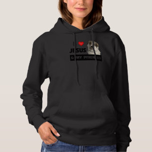 I Love Jesus And My Great Pyrenees Dog Mum Dad Pet Hoodie