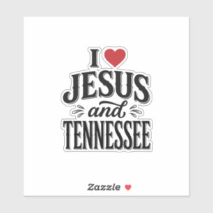 I Love Jesus and Tennessee Vintage Christian Desig