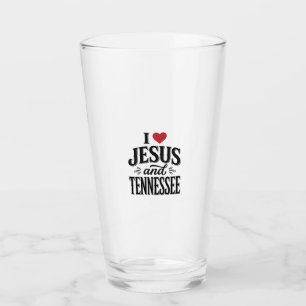 I Love Jesus and Tennessee Vintage Christian Desig Glass