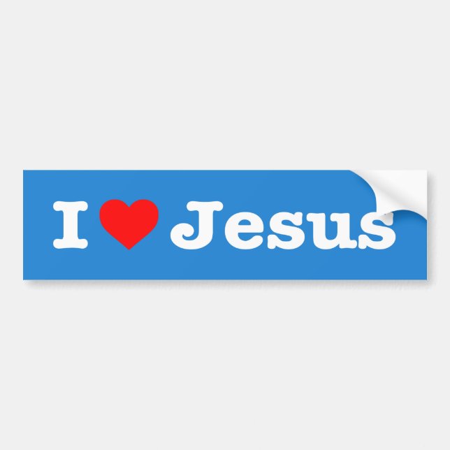 “I LOVE JESUS” BUMPER STICKER (Front)