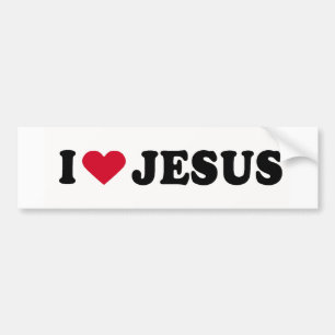I LOVE JESUS BUMPER STICKER