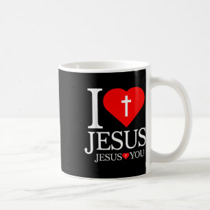 I Love Jesus Christian Cross God Faith Bible Relig Coffee Mug