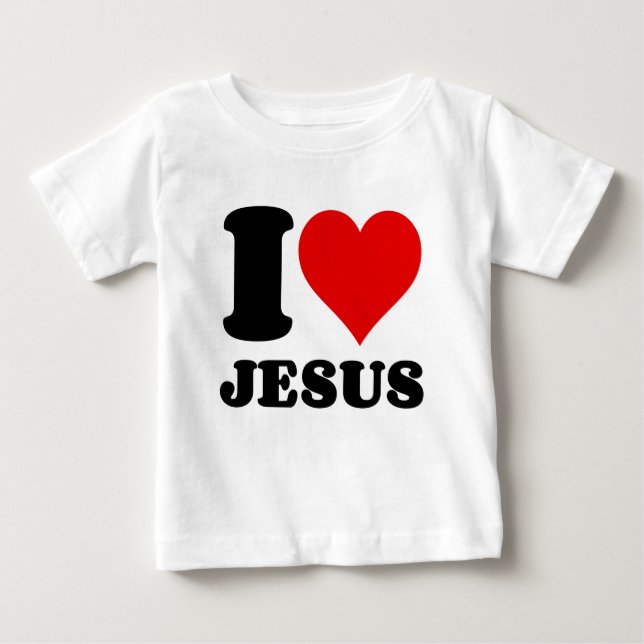 i love Jesus christian quote Baby T-Shirt (Front)