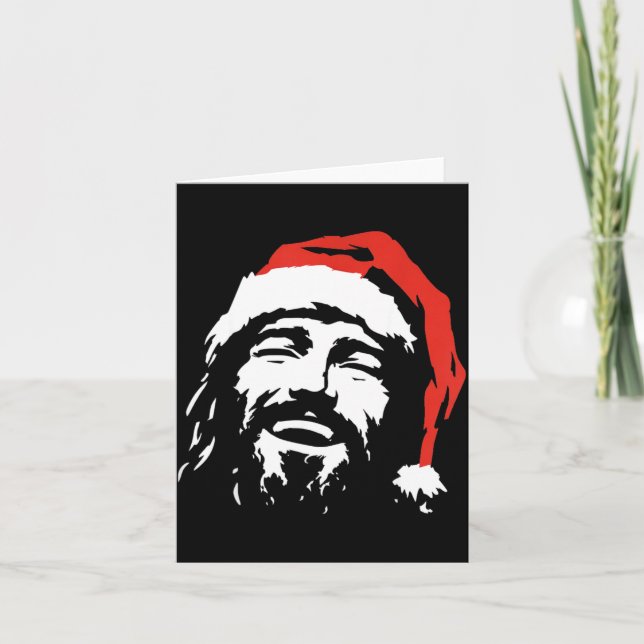 I Love Jesus Christmas Green  Card (Front)