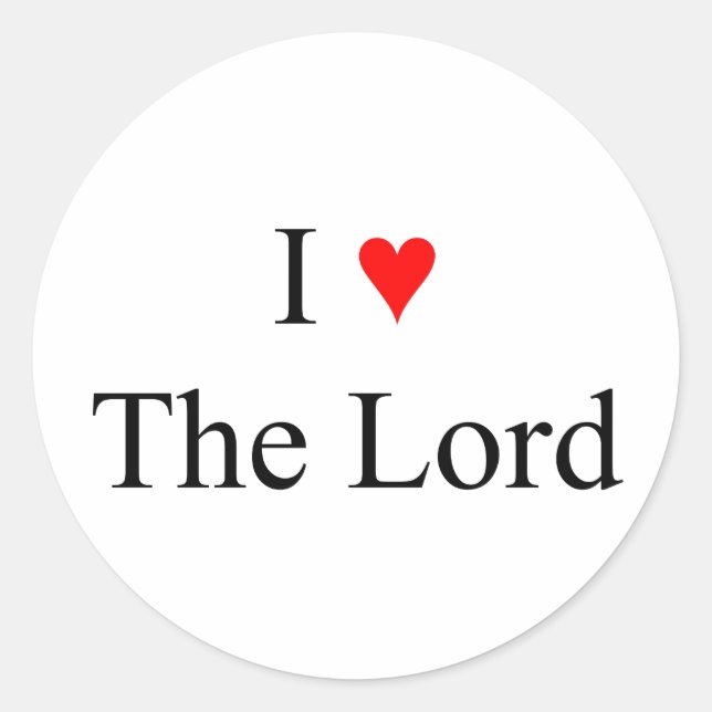 I Love Jesus Classic Round Sticker (Front)