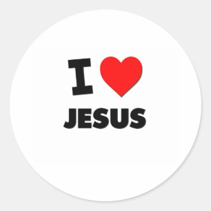 I love Jesus Classic Round Sticker
