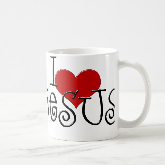 I Love Jesus Coffee Mug Cup (Right)