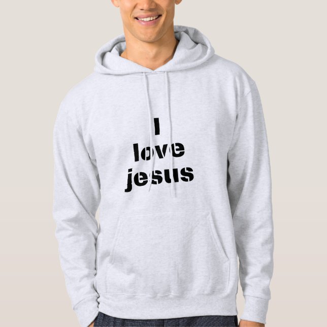 i love jesus cool t-shirt hoodie (Front)