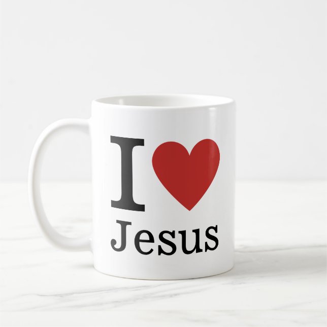 I ❤️ Love Jesus CUSTOMIZABLE Mug (Left)