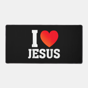 I Love Jesus Desk Mat