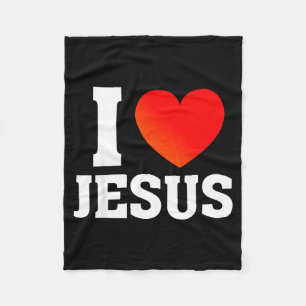 I Love Jesus  Fleece Blanket