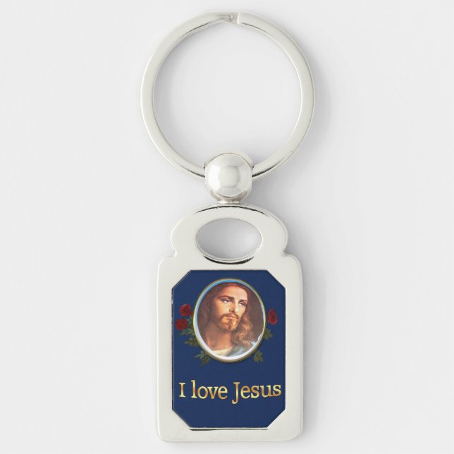 I love Jesus gifts Key Ring (Front)