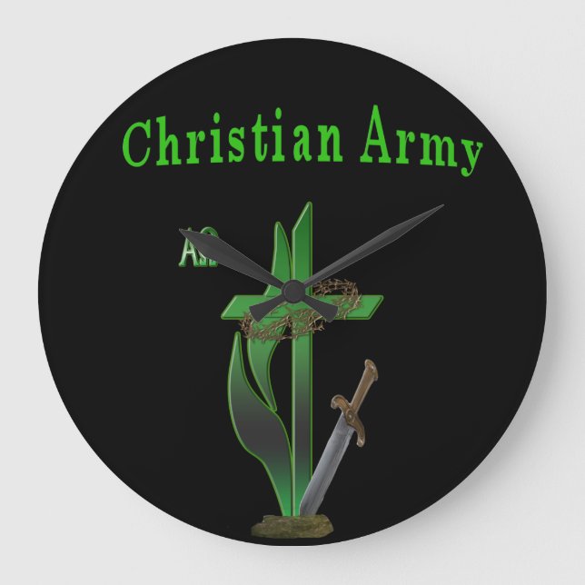 I love Jesus gifts Large Clock (Front)