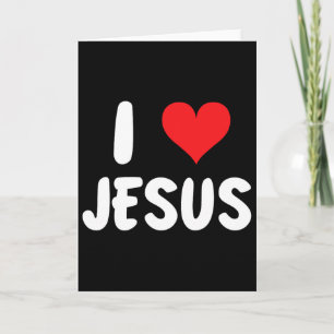 I Love Jesus - Heart - Name Card