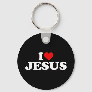 I Love Jesus - Heart T-ShirtFeatures a red heart.  Key Ring