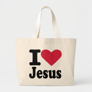 I love Jesus Large Tote Bag