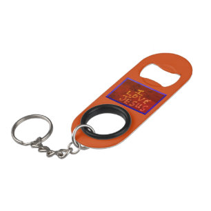 I Love Jesus Mini Bottle Opener With Keychain