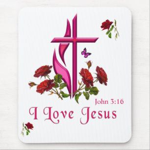 I love Jesus Mouse Pad