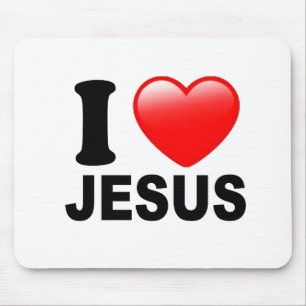 I Love Jesus Mouse Pad