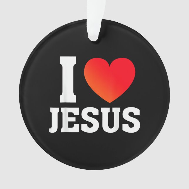 I Love Jesus Ornament (Front)
