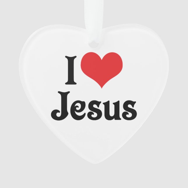 I Love Jesus Ornament (Front)