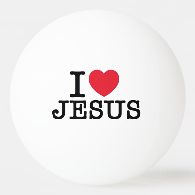 I love Jesus Ping Pong Ball (Front)