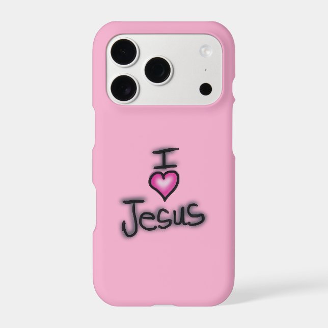 I Love Jesus Pink Heart  (Back)