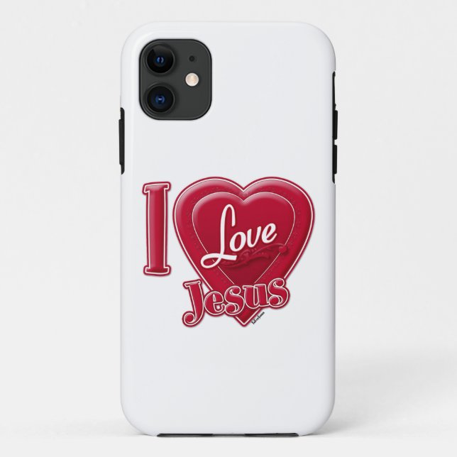 I Love Jesus Red Heart Case-Mate iPhone Case (Back)