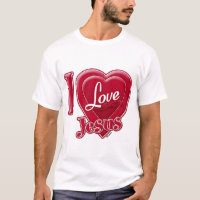 I Love Jesus Red Heart