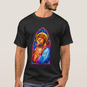 I Love Jesus & Siamese Cat Funny Christian God Ble T-Shirt
