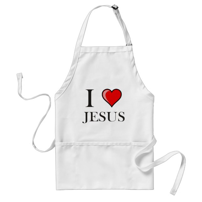 I Love Jesus Standard Apron (Front)