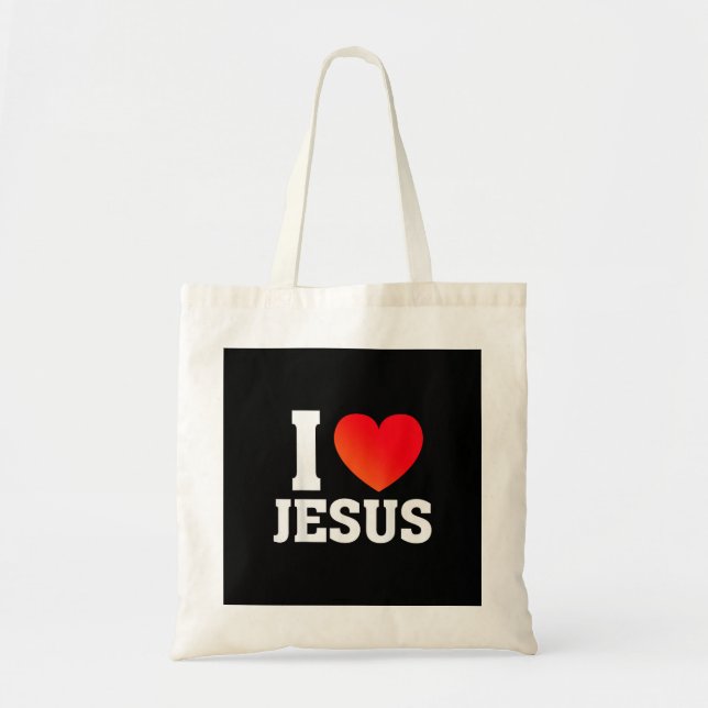 I Love Jesus Tote Bag (Front)