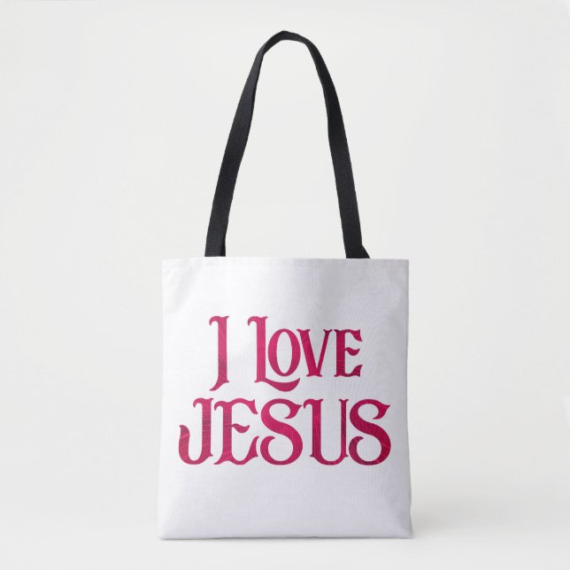 I Love Jesus Tote Bag (Front)