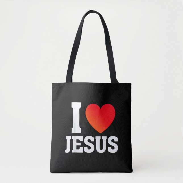 I Love Jesus Tote Bag (Front)