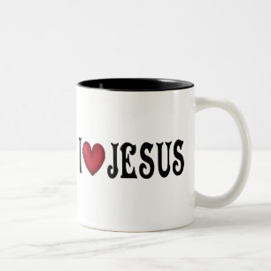 I Love Jesus Two-Tone Coffee Mug