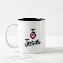 I love Jesus with Pink Heart 