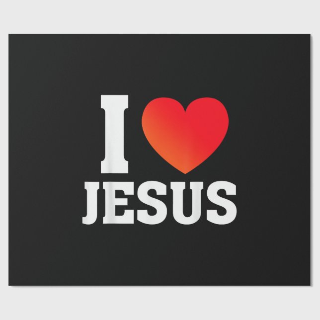 I Love Jesus Wrapping Paper (Flat)