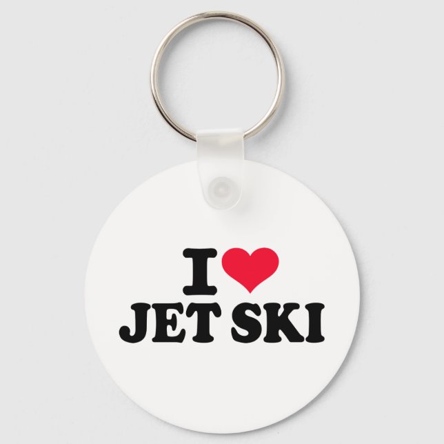 I love Jet ski Key Ring (Front)