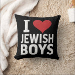 I Love Jewish Boys I Heart Jewish Boys Hanukkah Cushion<br><div class="desc">I Love Jewish Boys I Heart Jewish Boys Hanukkah</div>
