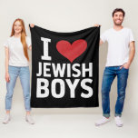 I Love Jewish Boys I Heart Jewish Boys Hanukkah Fleece Blanket<br><div class="desc">I Love Jewish Boys I Heart Jewish Boys Hanukkah</div>