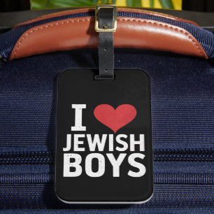 I Love Jewish Boys I Heart Jewish Boys Hanukkah Luggage Tag