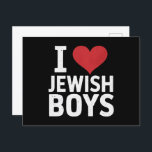 I Love Jewish Boys I Heart Jewish Boys Hanukkah Postcard<br><div class="desc">I Love Jewish Boys I Heart Jewish Boys Hanukkah</div>