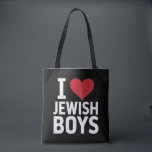 I Love Jewish Boys I Heart Jewish Boys Hanukkah Tote Bag<br><div class="desc">I Love Jewish Boys I Heart Jewish Boys Hanukkah</div>