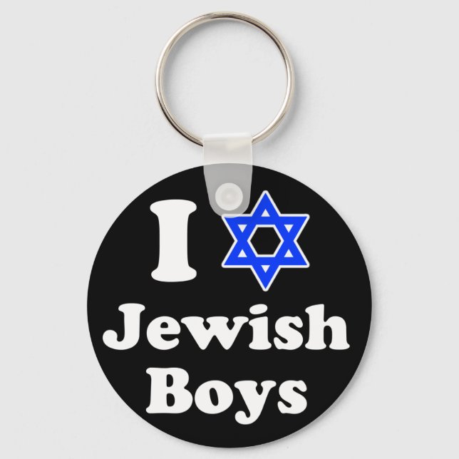 I Love Jewish Boys Key Ring (Front)
