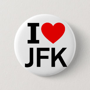 I love JFK 6 Cm Round Badge