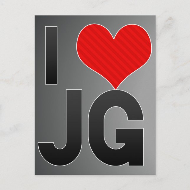 I Love JG Postcard (Front)