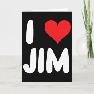 I Love Jim - Heart - Name Card