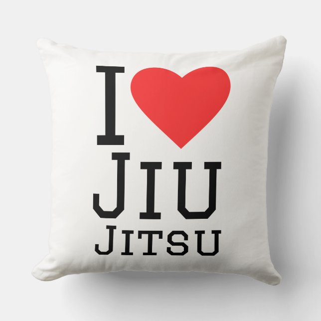 I love Jiu jitsu Cushion (Front)
